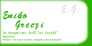 eniko greczi business card